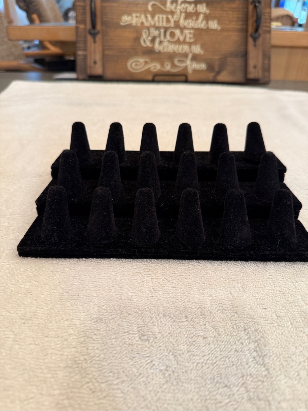 Black Velvet Ring Display Tray